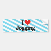 I Love Jogging Bumper Stickers