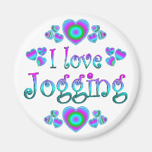 I Love Jogging Magnet