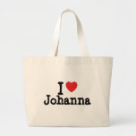 I love Johanna heart T-Shirt Canvas Bag