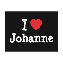 I love Johanne heart T-Shirt postcards