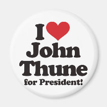I Love John Thune for President Fridge Magnet