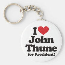 I Love John Thune for President Key Chains