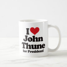I Love John Thune for President Mugs
