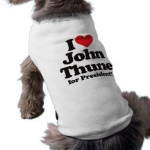 I Love John Thune for President Pet Tee
