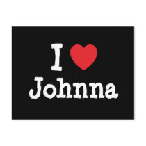 I love Johnna heart T-Shirt postcards