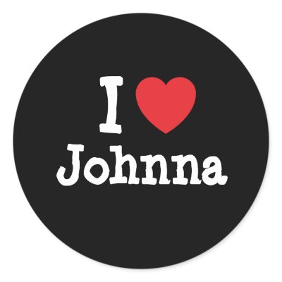 I love Johnna heart T-Shirt Stickers by funnycustomtshirts