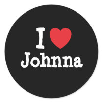 I love Johnna heart T-Shirt stickers