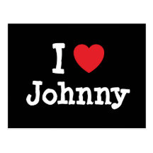 I love Johnny heart T-Shirt Post Cards