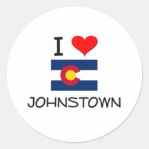 I Love JOHNSTOWN Colorado Stickers