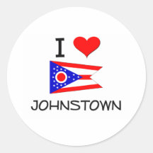 I Love Johnstown Ohio Round Sticker
