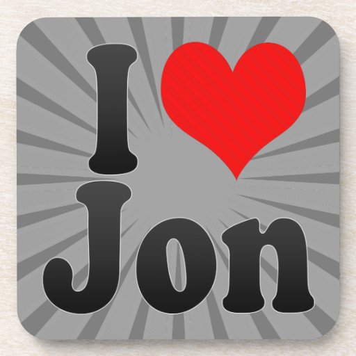I love Jon Beverage Coasters