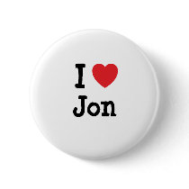 I love Jon heart custom personalized buttons by funnycustomtshirts I love Jon heart custom personalized buttons