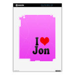 I love Jon iPad 2 Decals