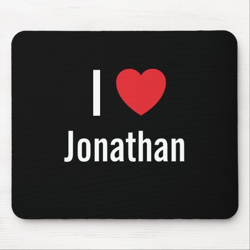 I love Jonathan Mouse Pad Zazzle