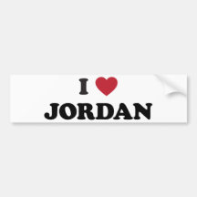 I Love Jordan Bumper Stickers