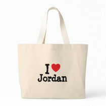 I love Jordan heart custom personalized bags