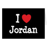 I love Jordan heart custom personalized Greeting Card