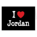 I love Jordan heart custom personalized cards