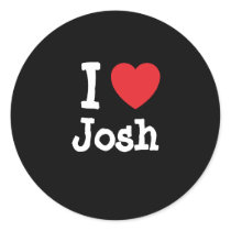 I love Josh heart custom personalized stickers