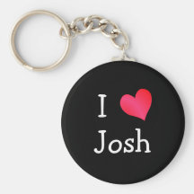 I Love Josh Key Chain