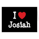 I love Josiah heart custom personalized cards