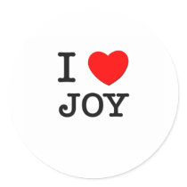 I Love Joy Round Sticker