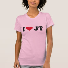 I LOVE JT TEE SHIRTS