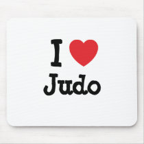 I love Judo heart custom personalized mousepads