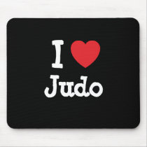 I love Judo heart custom personalized mousepads