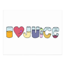 I love juice post card