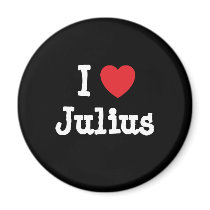 I love Julius heart custom personalized magnets