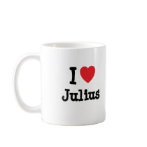 I love Julius heart custom personalized mugs