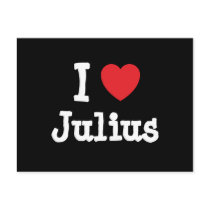 I love Julius heart custom personalized postcards