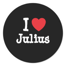 I love Julius heart custom personalized stickers by funnycustomtshirts I love Julius heart custom personalized stickers