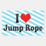 I love Jump Rope Rectangular Sticker