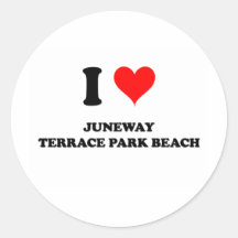 I Love Juneway Terrace Park Beach Illinois Stickers