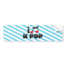 I Love K Pop Bumper Stickers