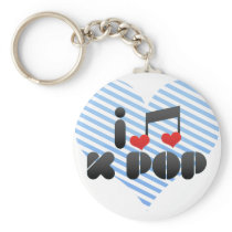 I Love K Pop Keychain