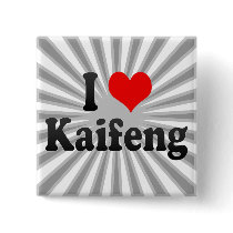 I Love Kaifeng, China. Wo Ai Kaifeng, China Pinback Buttons