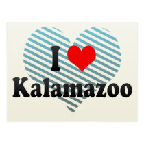 I Love Kalamazoo, United States postcards