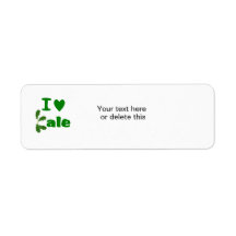 I Love Kale (I Heart Kale) Vegetable/Gardener Return Address Label