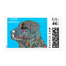 I LOVE  KANGAL Dog by Metin Stamps