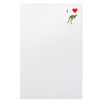I Love Kangaroos (2) Customized Stationery