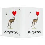 I Love Kangaroos 3 Ring Binder
