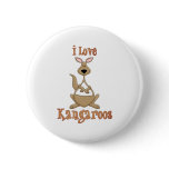 I Love Kangaroos Button