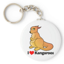 I Love Kangaroos Key Chain