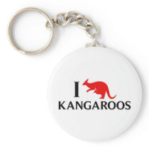 I Love Kangaroos Keychains