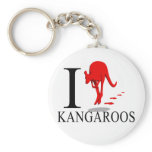 I Love Kangaroos Keychains