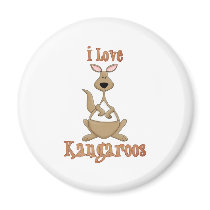 I Love Kangaroos magnets