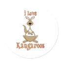 I Love Kangaroos stickers